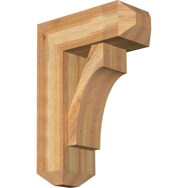 Ekena Millwork Westlake Craftsman Rough Sawn Bracket w/ Offset Brace, Western Red Cedar, 8"W x 20"D x 28"H BKT0806X20X28WTL04RWR - main